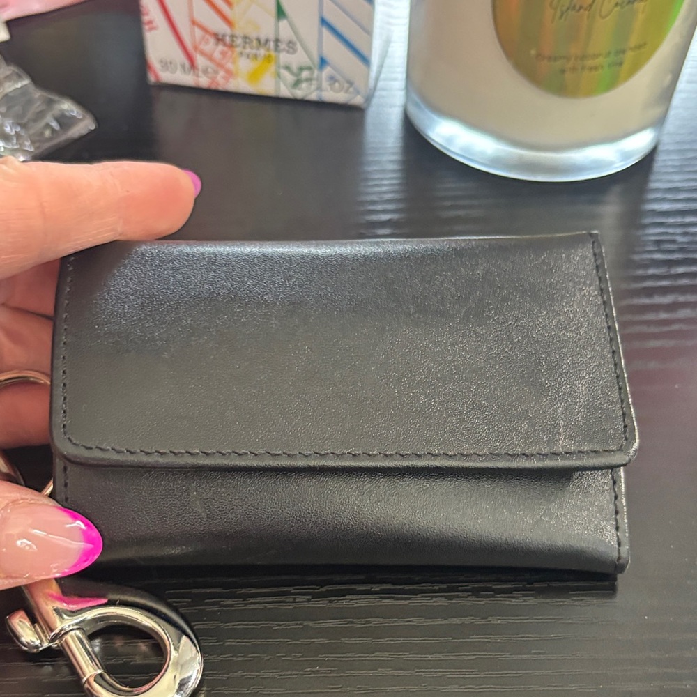 Black Leather Key Holder